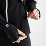 DOMYOS - Loose Hooded Fitness Jacket, Black