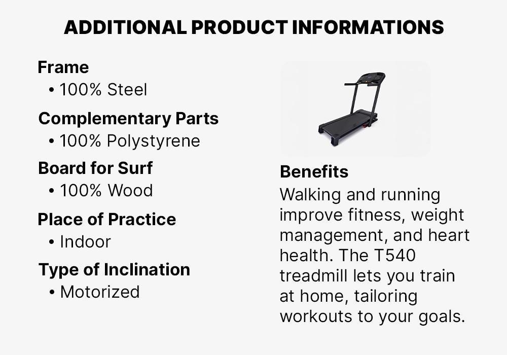 Smart Treadmill T540C - 16 Km/H, No Color, large image number 16