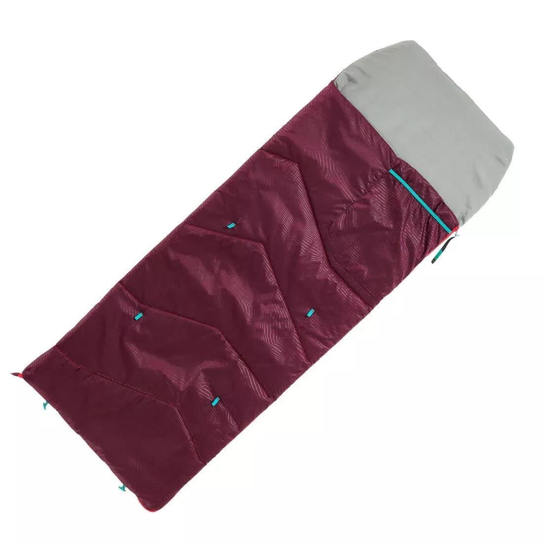 QUECHUA - Kids Sleeping Bag MH100, Damson