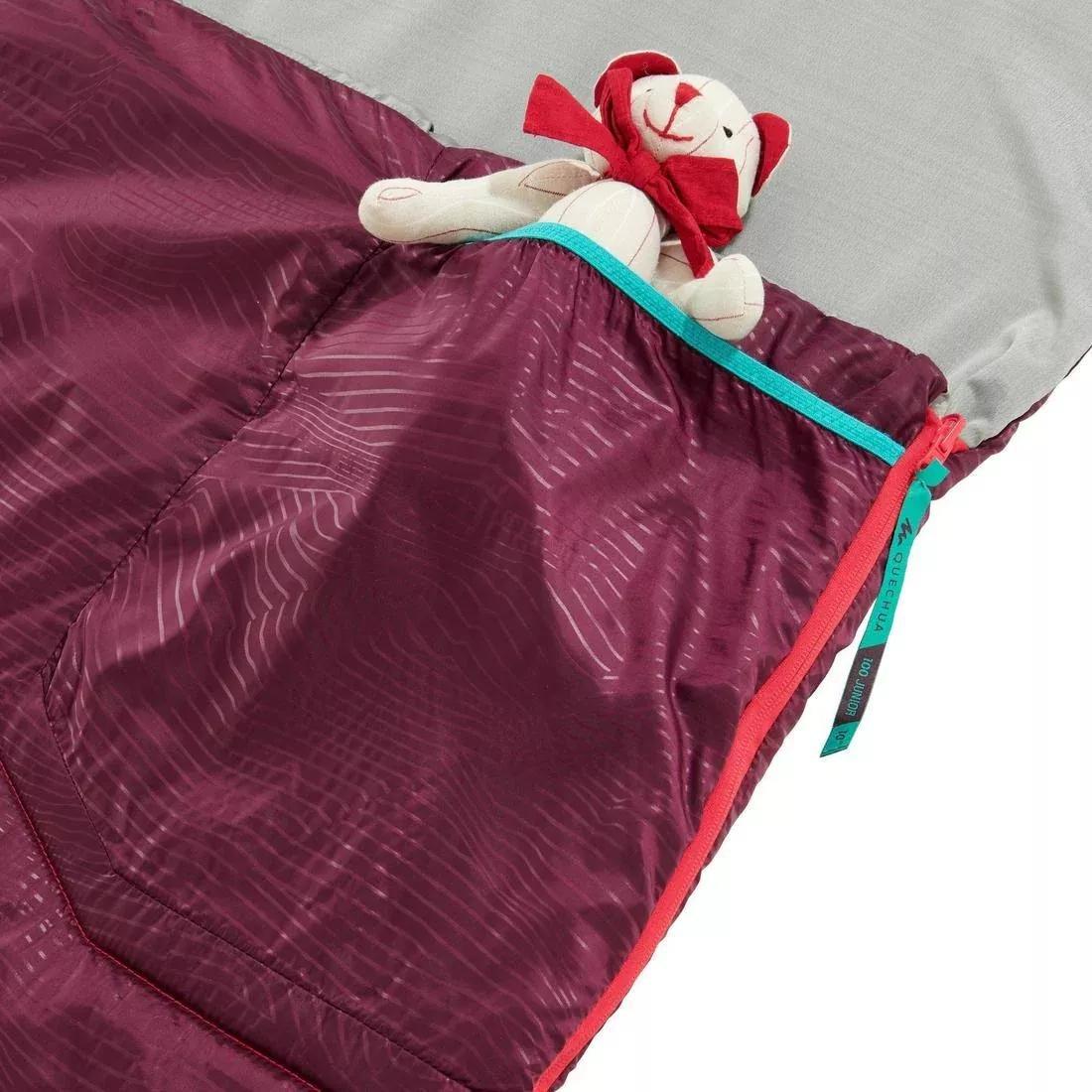 QUECHUA - Kids Sleeping Bag MH100, Damson