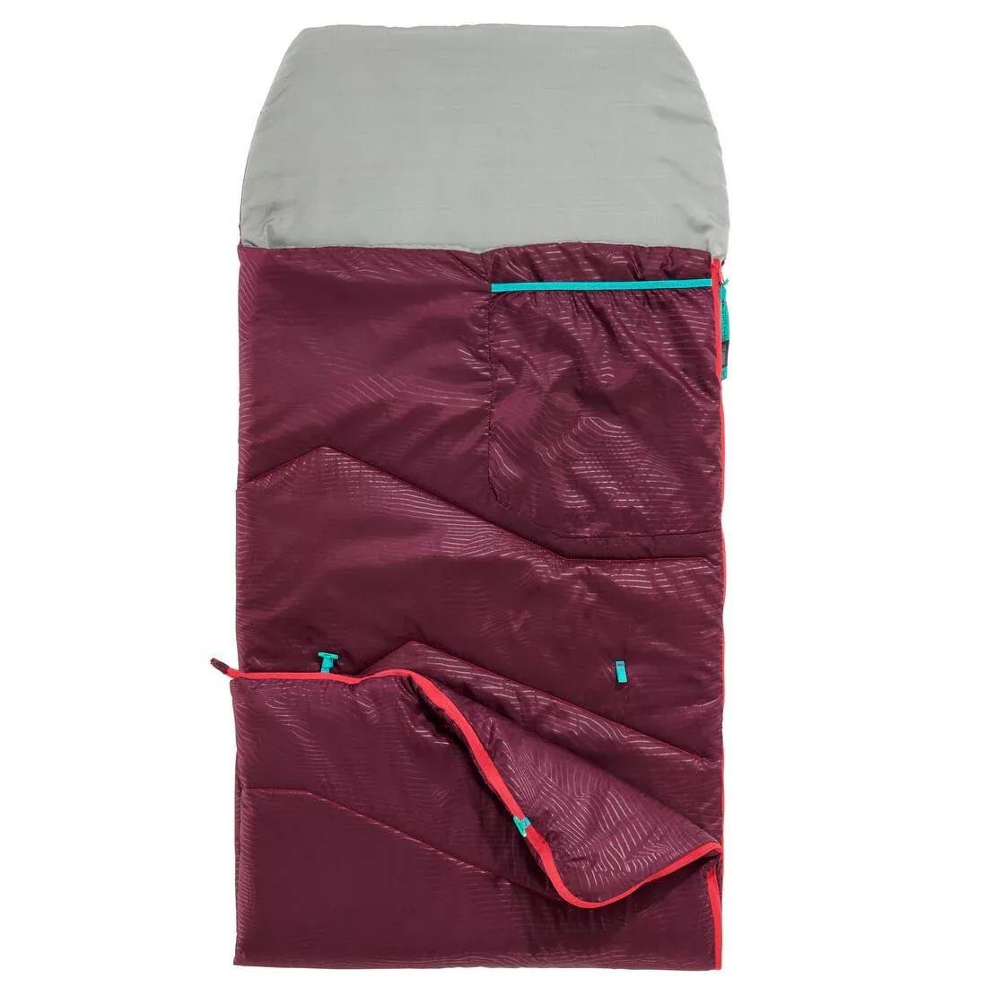 QUECHUA - Kids Sleeping Bag MH100, Damson