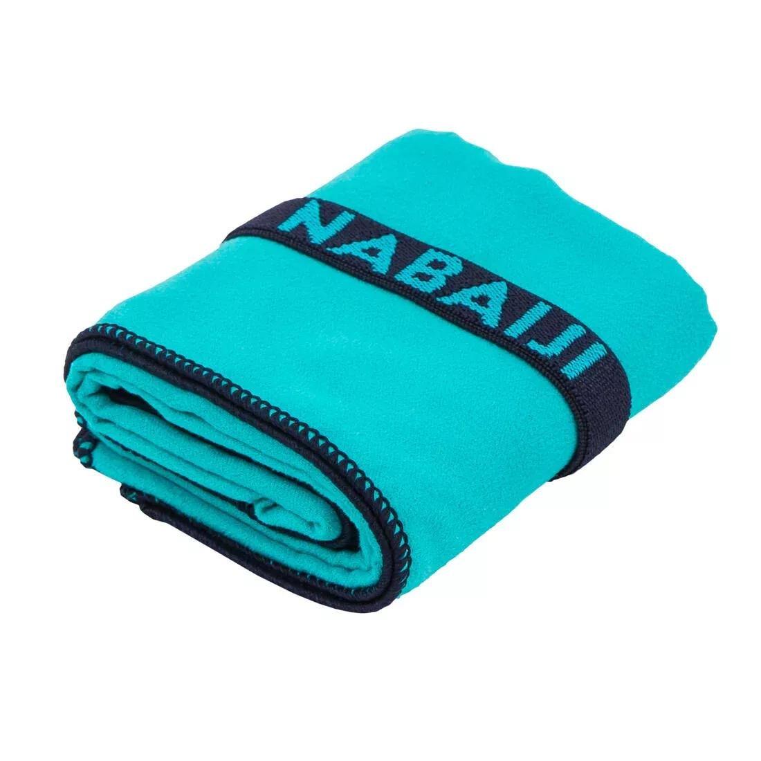 Swimming Microfibre Towel, Black, No Color, large image number 12