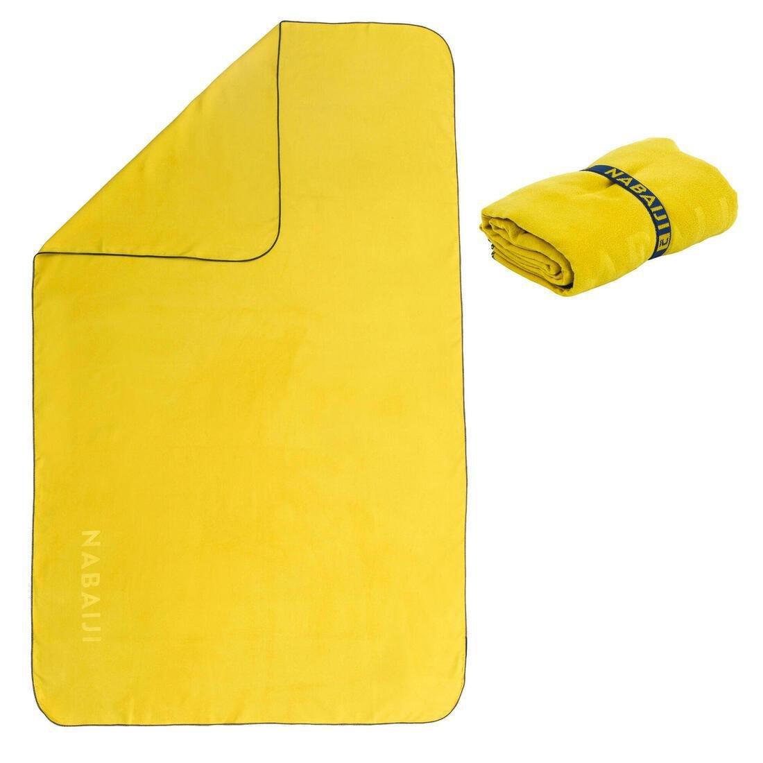 Microfibre Pool Towel, Yellow, No Color, large image number 1