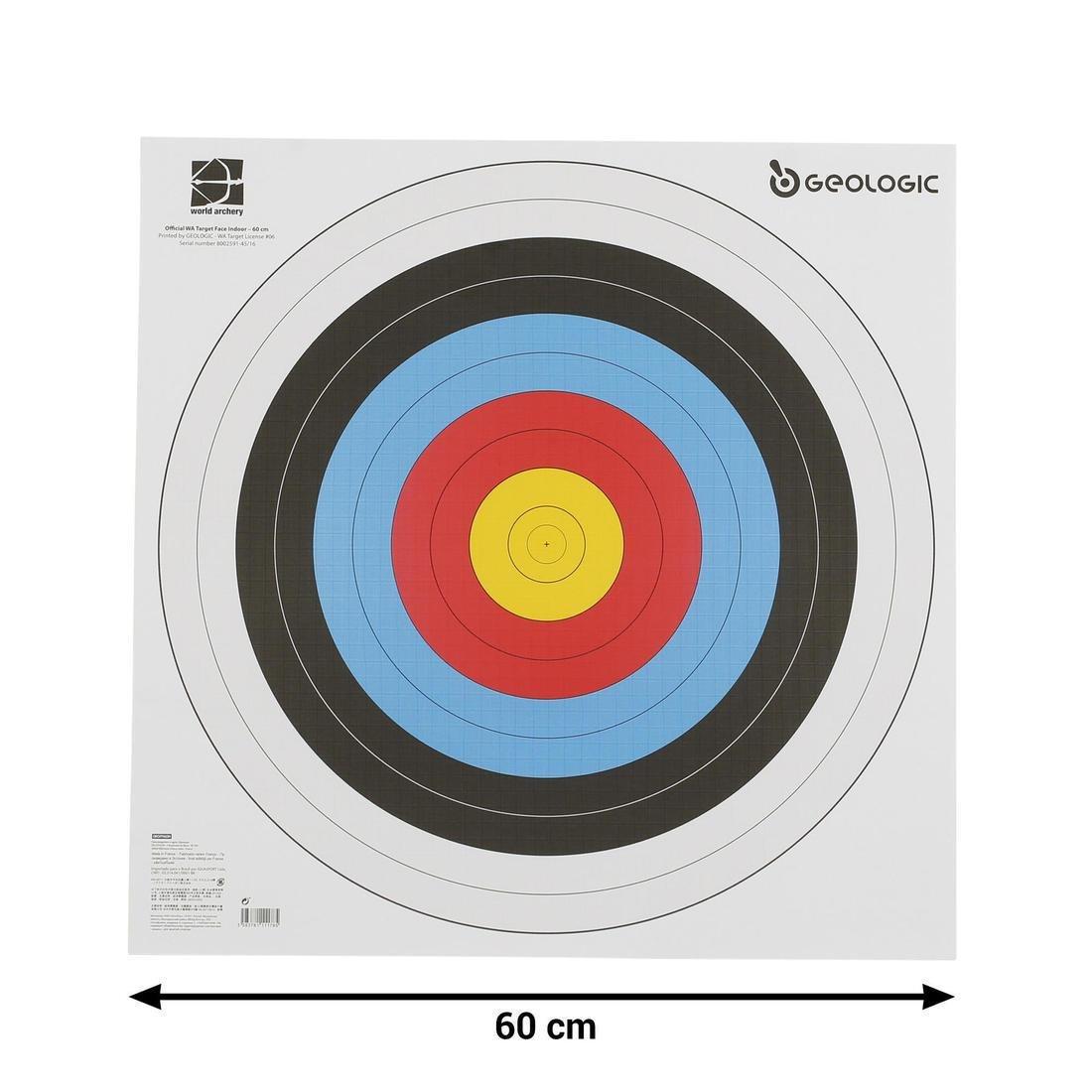 5 Archery Target Faces 60X60, Multicolour, , large image number 2