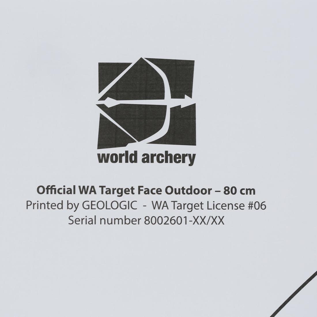 Archery Target Faces 80X80 Cm, White, No Color, large image number 8