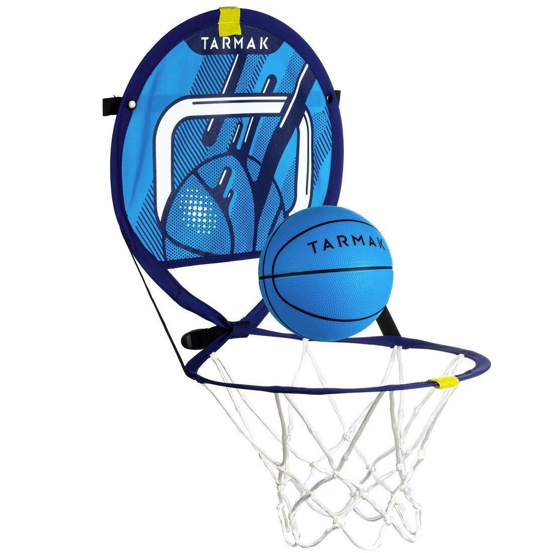 Hoop 100 Kids'/Adlt Portable Basketball Basket with Ball, Blue, No Color, large image number 2