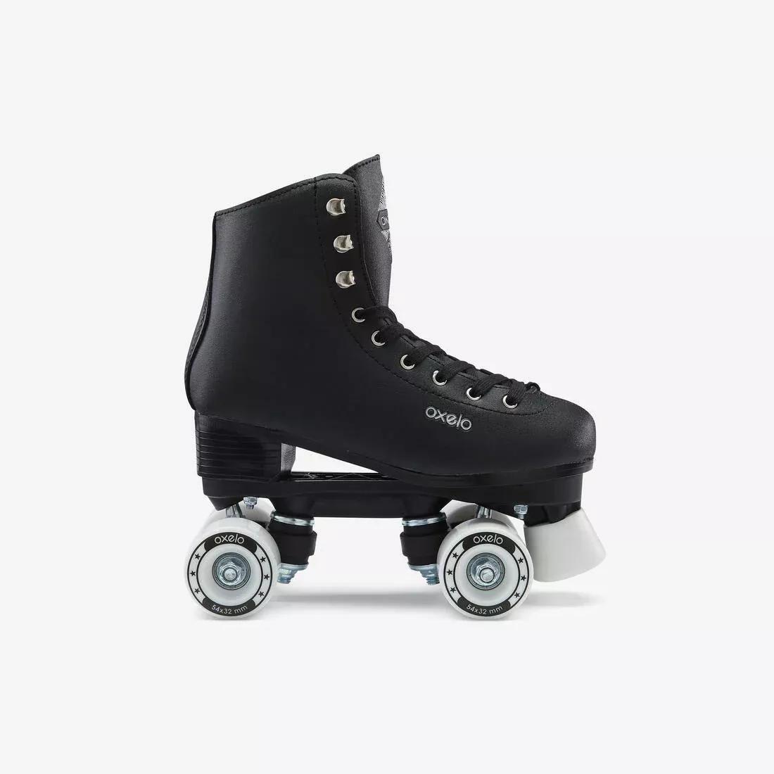 Kids And Adult Artistic Roller Skating Quad Skates - 100, Black, No Color, large image number 0