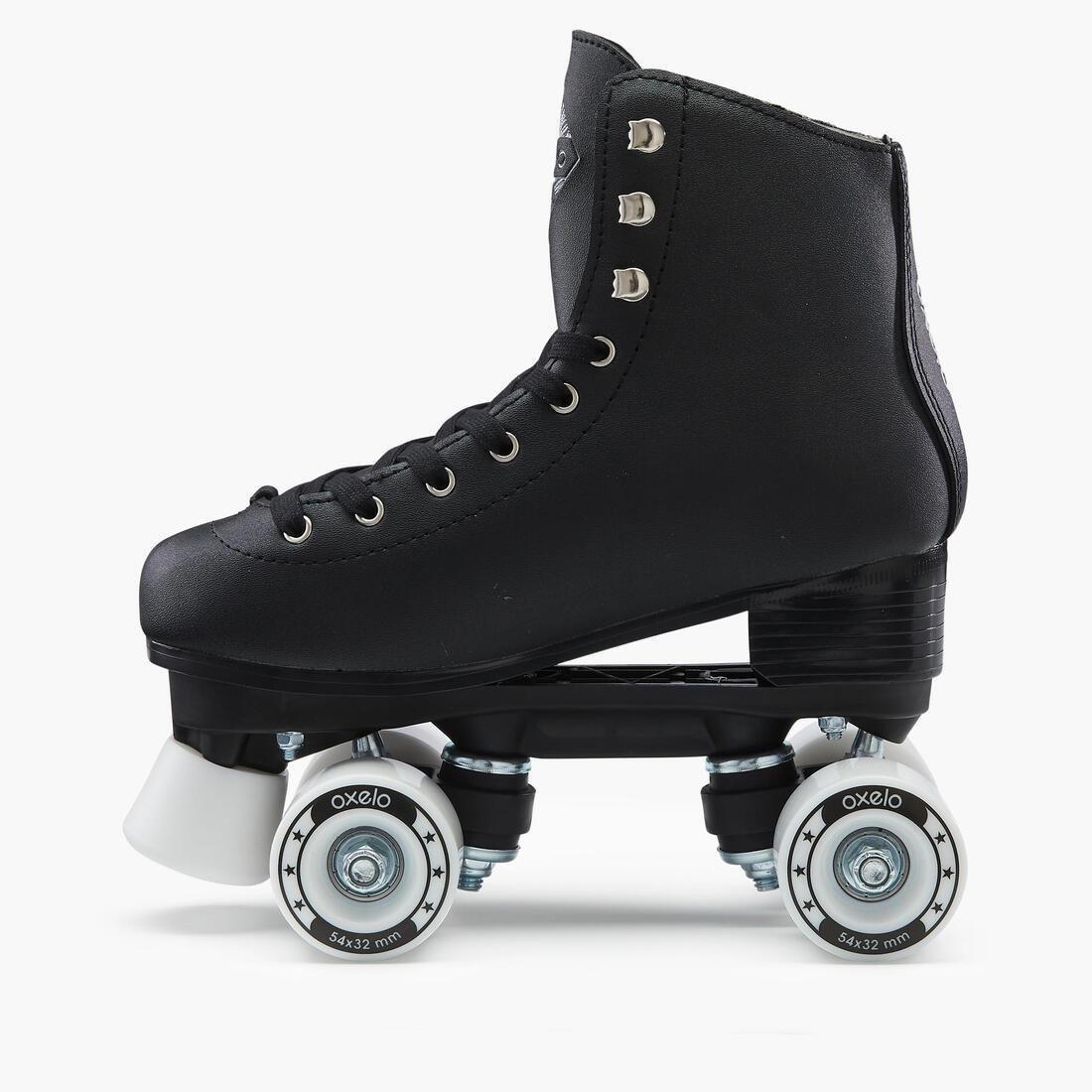Kids And Adult Artistic Roller Skating Quad Skates - 100, Black, No Color, large image number 2