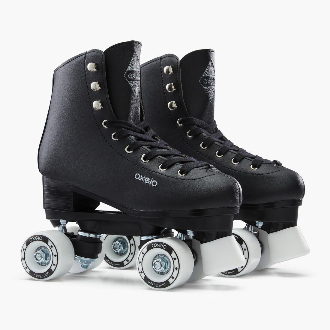 Kids And Adult Artistic Roller Skating Quad Skates - 100, Black, No Color, large image number 7