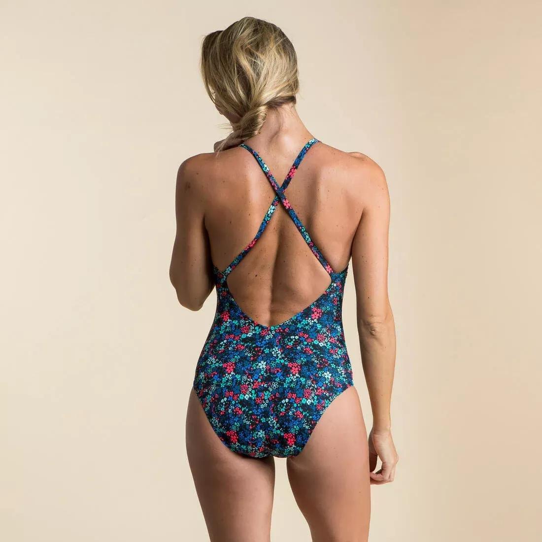Women 1-Piece Swimsuit - Lila Lib, Black, , large image number 1