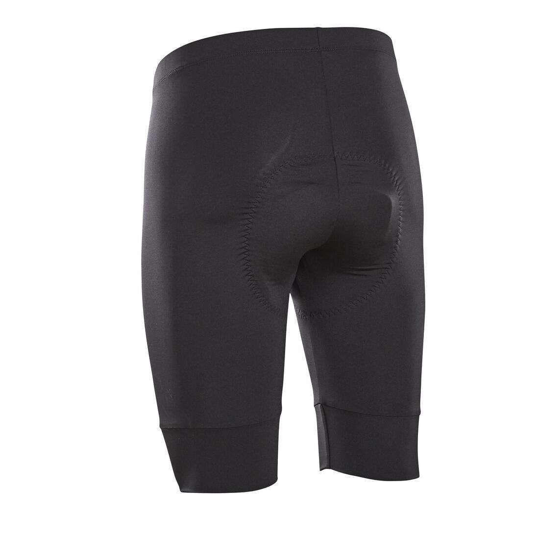 Essential Men's Road Cycling Bibless Shorts, Black, No Color, medium