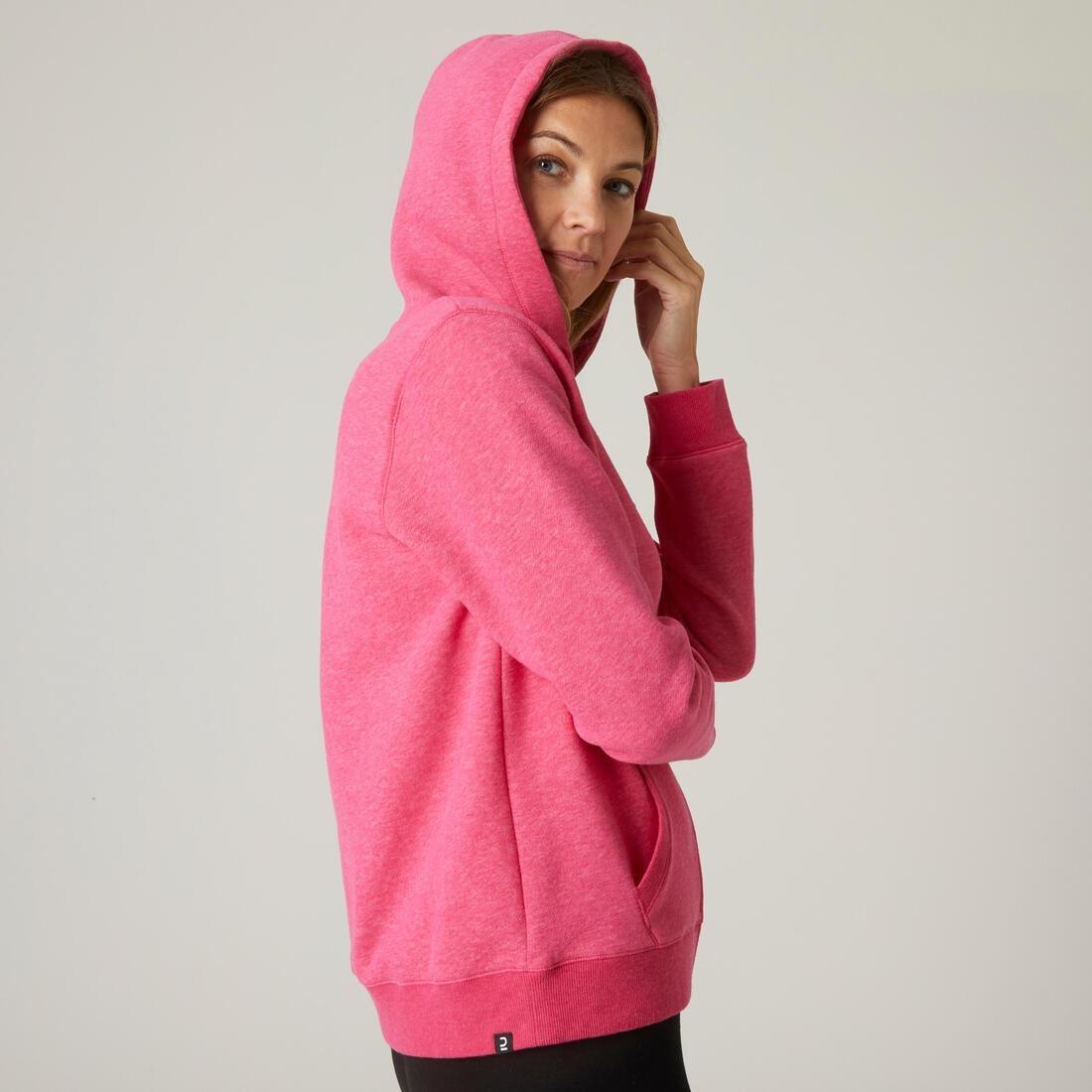 Women Warm Zipper Fitness Hoodie, Black, , large image number 3