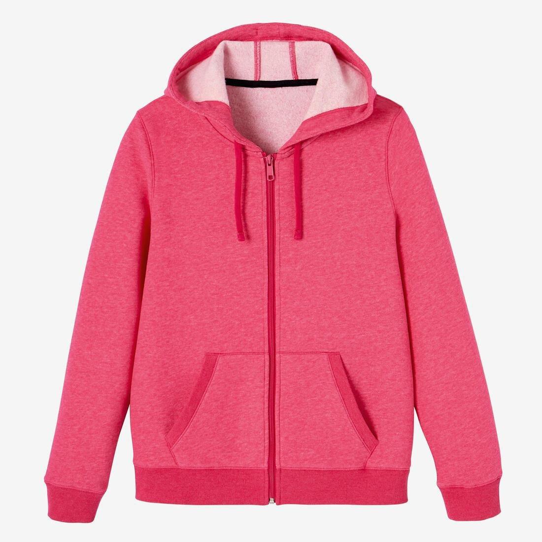 Women Warm Zipper Fitness Hoodie, Black, , large image number 7
