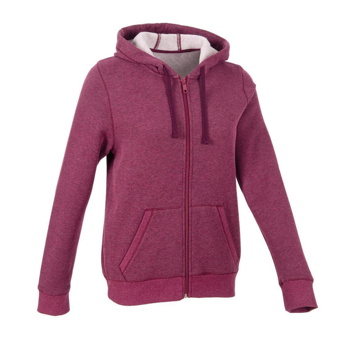 Women Warm Zipper Fitness Hoodie, Black, , large image number 9