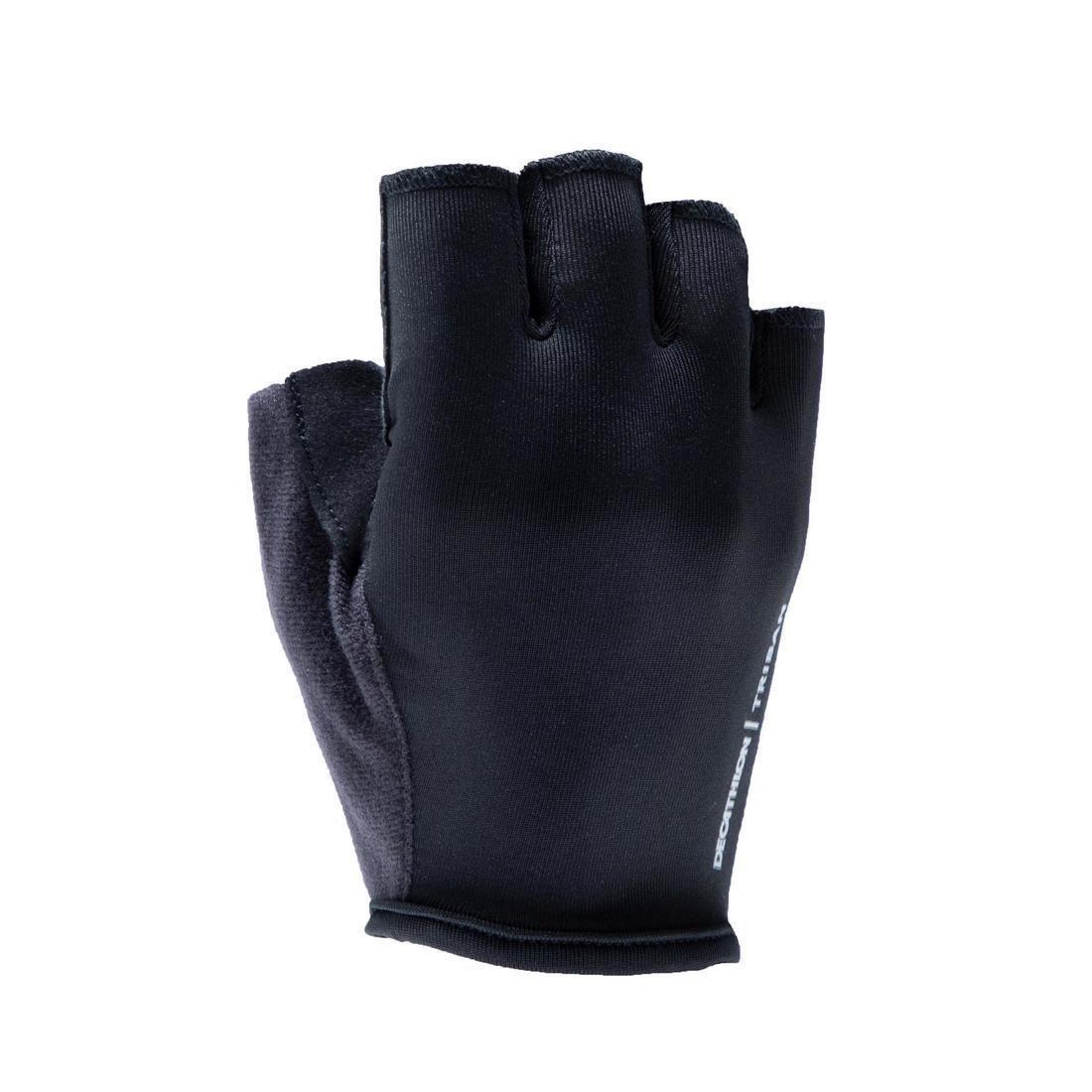 100 Road Cycling Touring Gloves, Black, No Color, large image number 0