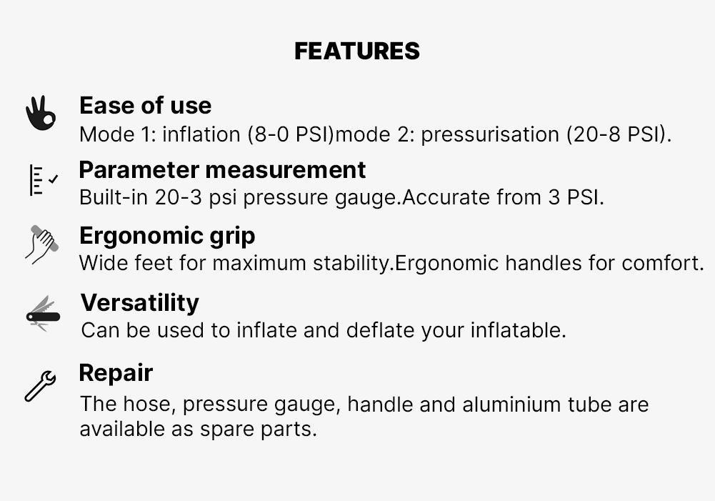 Stand-Up Paddle Kayak High-Pressure Pump, No Color, medium