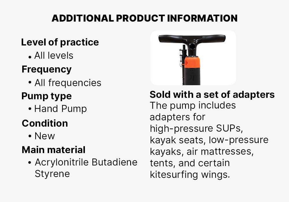 Stand-Up Paddle Kayak High-Pressure Pump, No Color, large image number 16