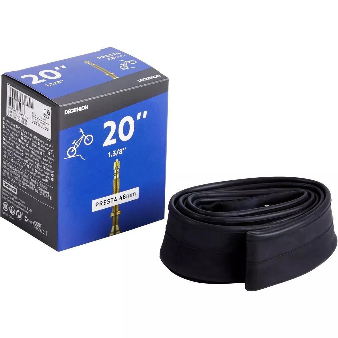 20X1. 3/8 Bmx Bike Inner Tube, Presta, No Color, large image number 2