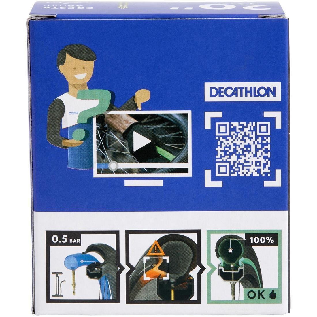 20X1. 3/8 Bmx Bike Inner Tube, Presta, No Color, large image number 4