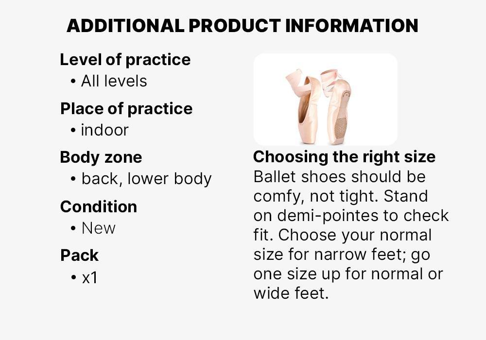 Beginner Pointe Shoes With Flexible Soles, Bisque, , large image number 15
