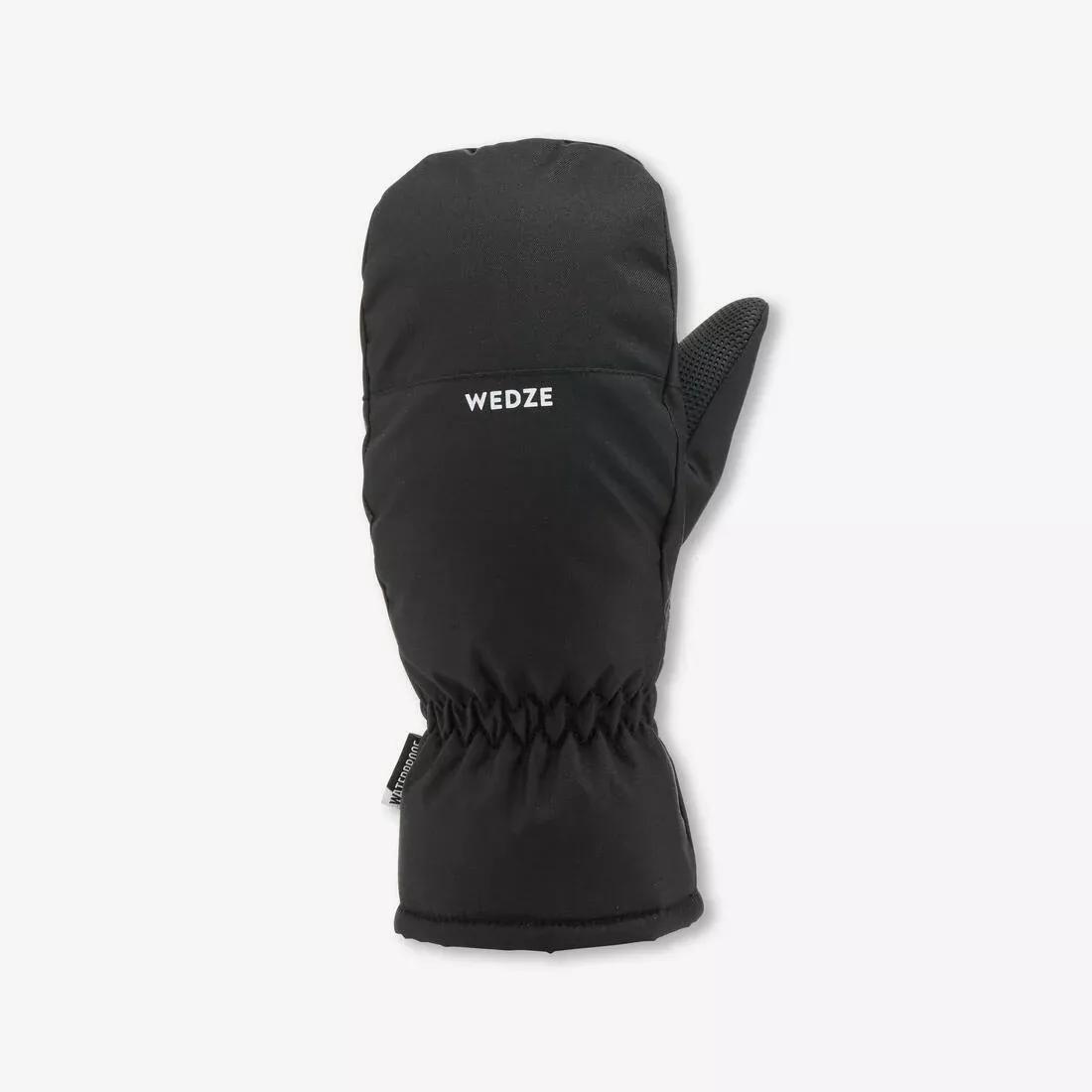 Childrens Ski Mittens, Black, , large image number 0