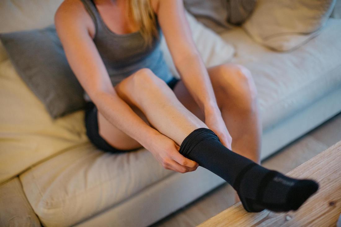 Recovery Compression Socks, Black, No Color, large image number 5