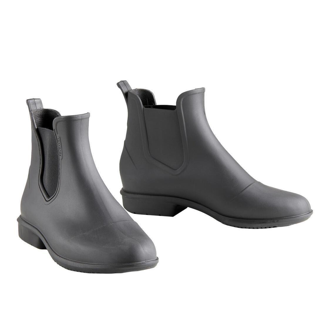 100 Adult Horse Riding Jodhpur Boots, Black, No Color, medium