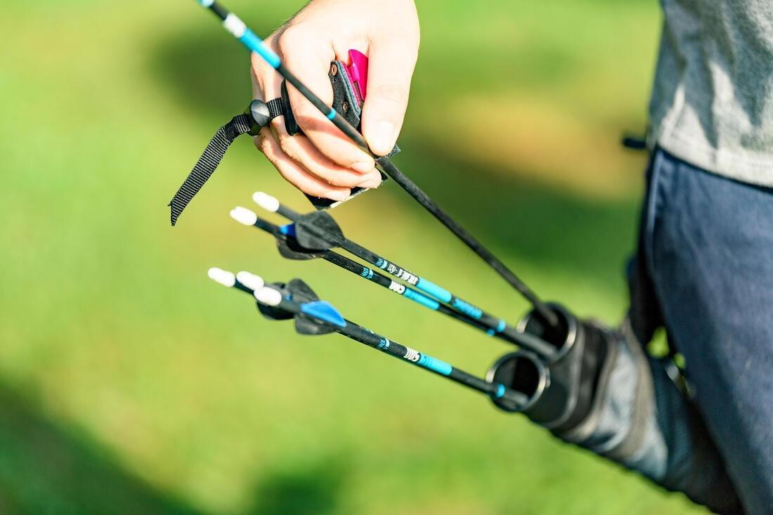 Carbon Archery Arrows for Recurve Bow - Tri-Pack Club 500, Blue, No Color, large image number 14