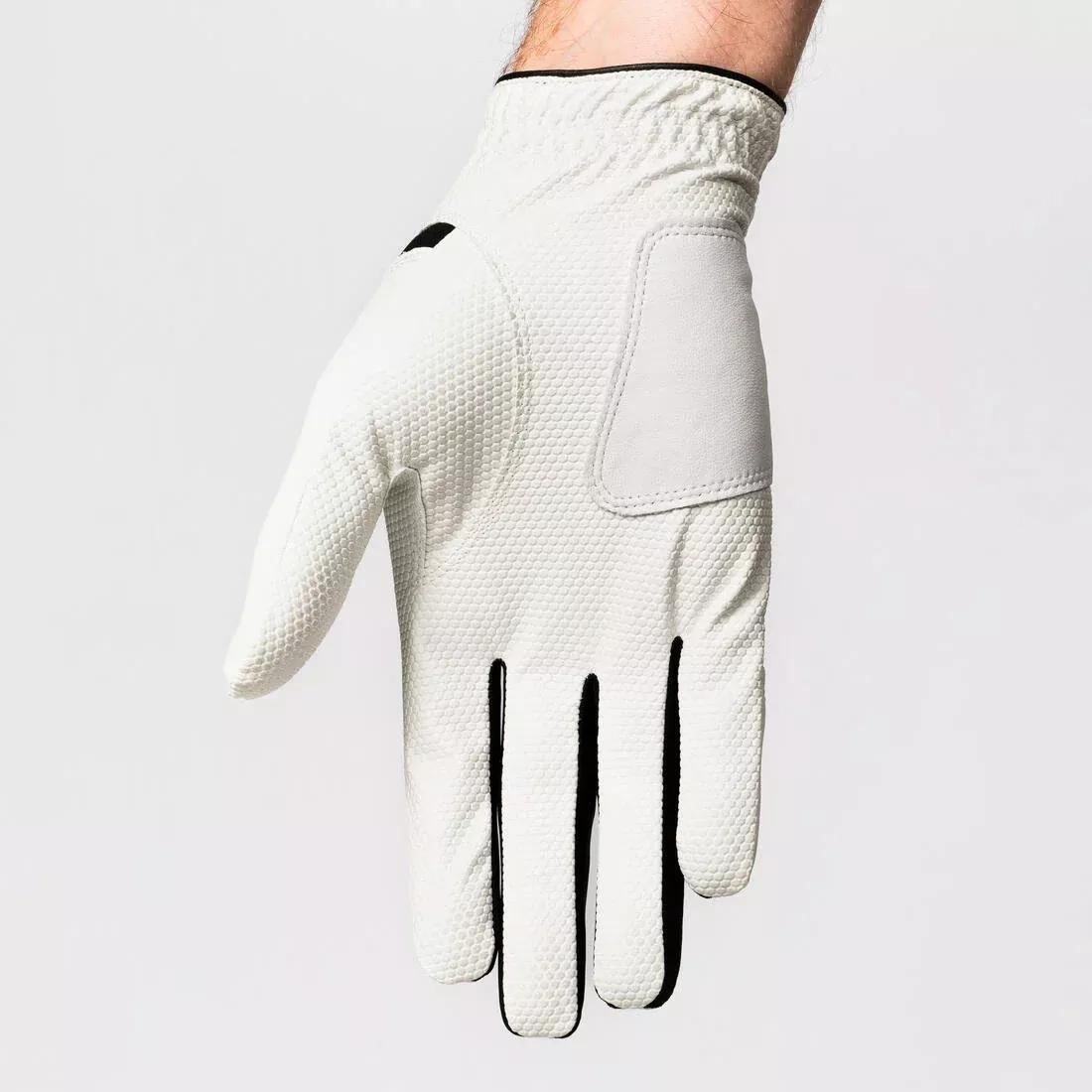 ULTRA WHITE Men's golf glove left handed, 100 white and black, , large image number 1