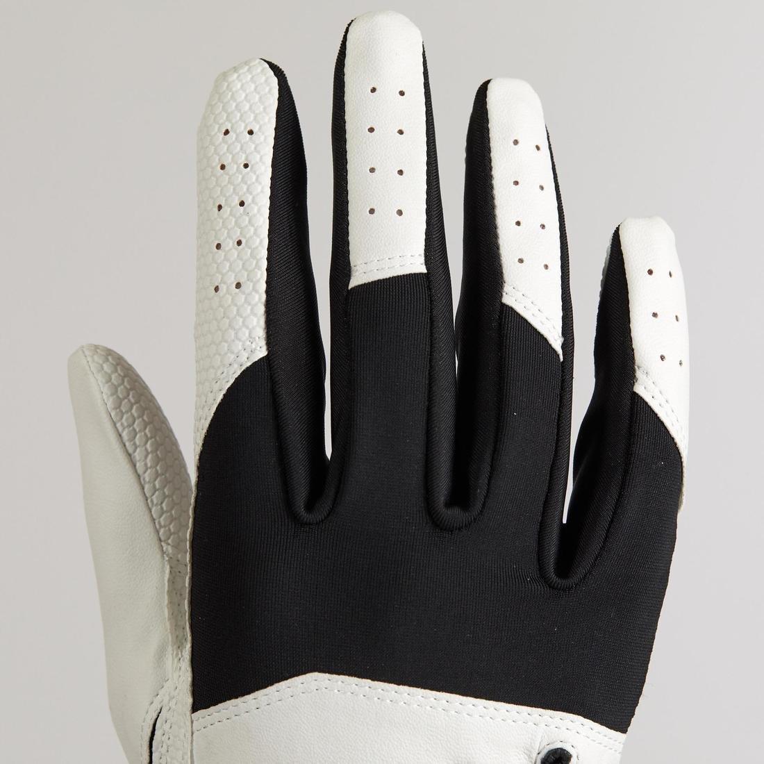 ULTRA WHITE Men's golf glove left handed, 100 white and black, , large image number 2