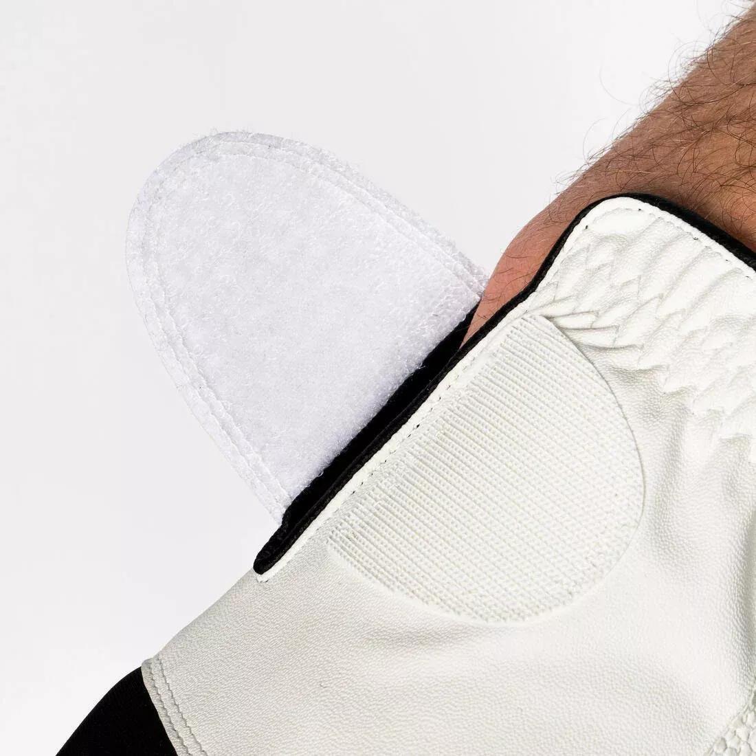 ULTRA WHITE Men's golf glove left handed, 100 white and black, , large image number 3