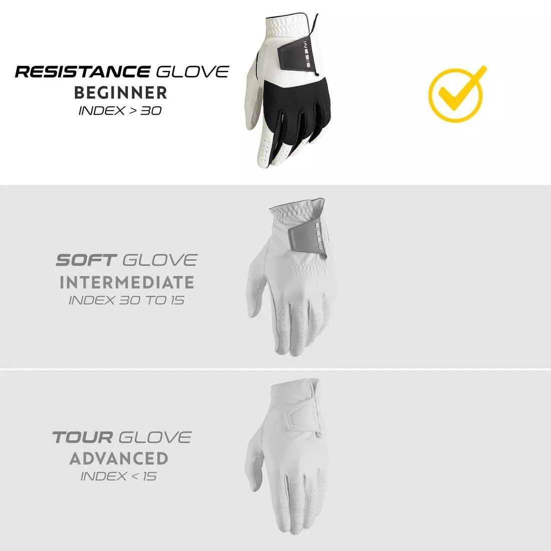 ULTRA WHITE Men's golf glove left handed, 100 white and black, , large image number 4