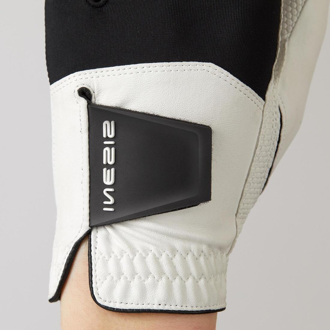 ULTRA WHITE Men's golf glove right handed, 100 white & black, , large image number 3