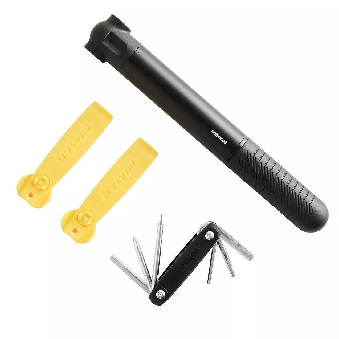 Bike Repair Kit (Pump, Tyre Lever, Multi-Tool), No Color, large image number 0