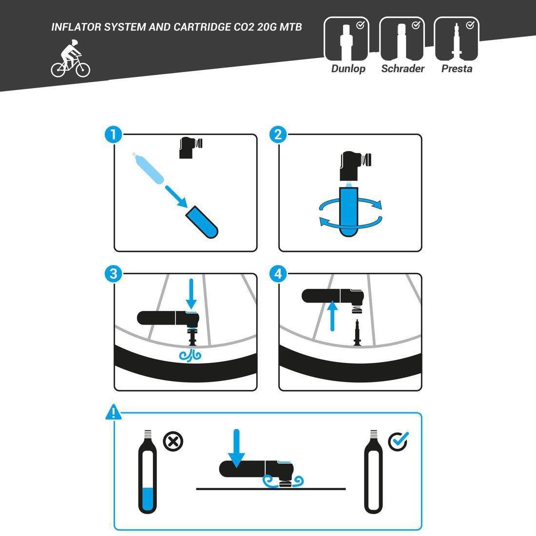 RIVERSIDE - Compact MTB CO2 Inflator Cartridge