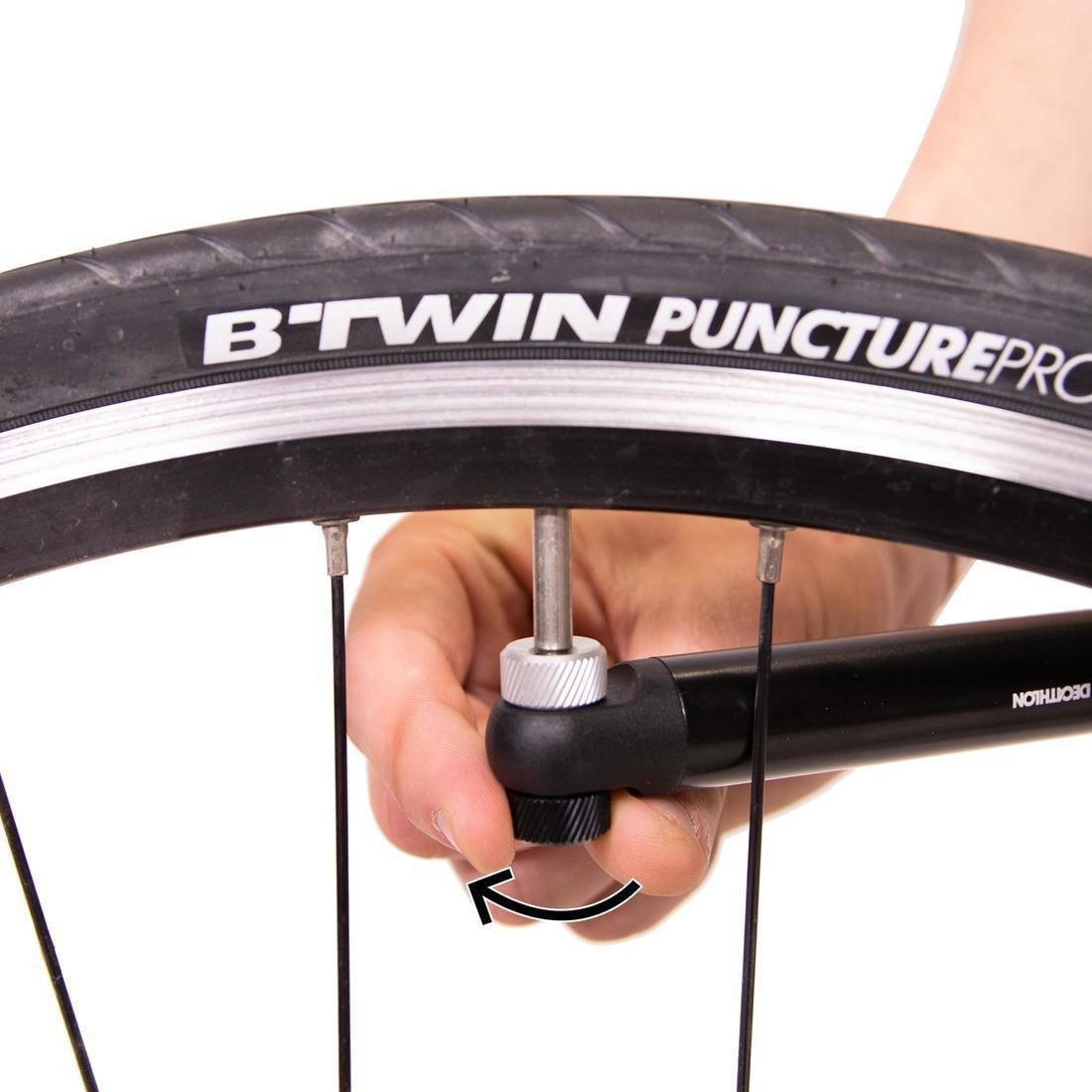 Compact Road Bike Hand Pump, Black, No Color, large image number 8