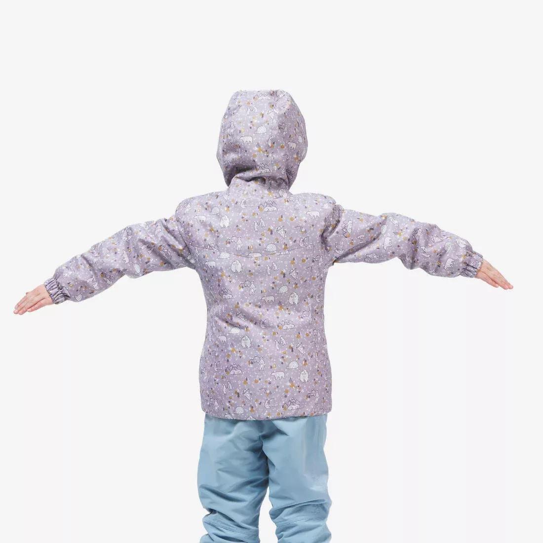Kids Unisex Waterproof Winter Hiking Jacket - SH100 - Age 2-6, Mauve, No Color, large image number 3