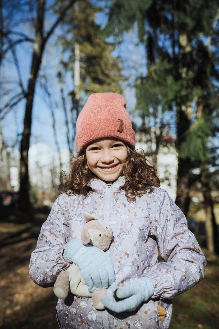 Kids Unisex Waterproof Winter Hiking Jacket - SH100 - Age 2-6, Mauve, No Color, large image number 7