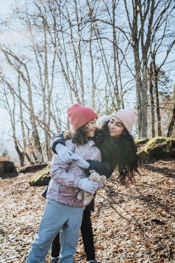 Kids Unisex Waterproof Winter Hiking Jacket - SH100 - Age 2-6, Mauve, No Color, large image number 9