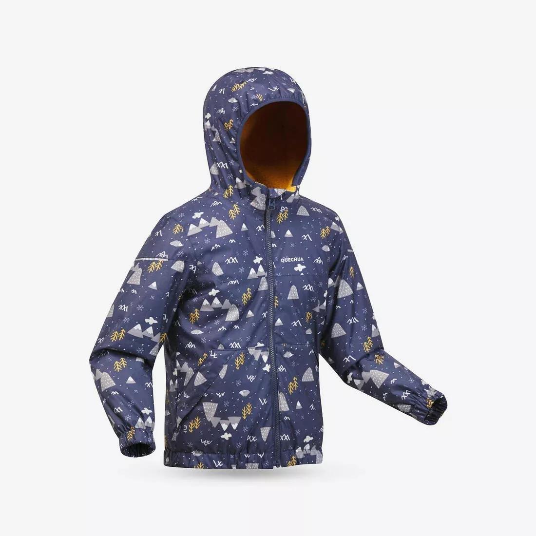 Kids Unisex Waterproof Winter Hiking Jacket - SH100 - Age 2-6, Navy, No Color, large image number 0