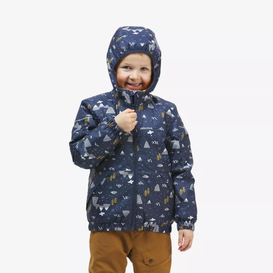Kids Unisex Waterproof Winter Hiking Jacket - SH100 - Age 2-6, Navy, No Color, large image number 1