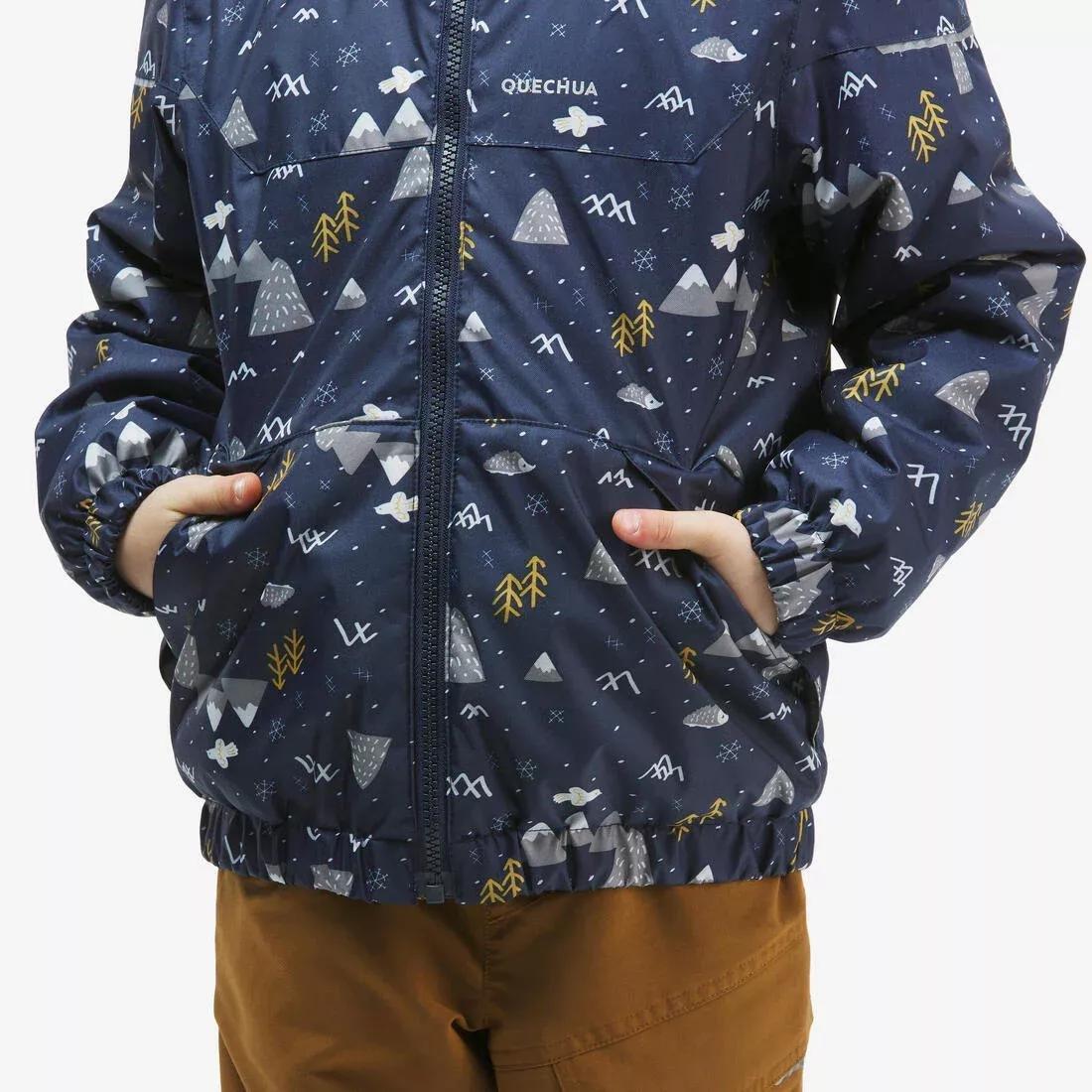 Kids Unisex Waterproof Winter Hiking Jacket - SH100 - Age 2-6, Navy, No Color, large image number 5