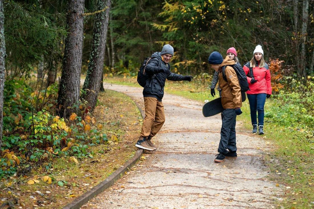 BLACK KIDS' WARM AND WATERPROOF WINTER HIKING JACKET - SH100 -3.5آ&deg;C - 7-15 YEARS, No Color, large image number 10