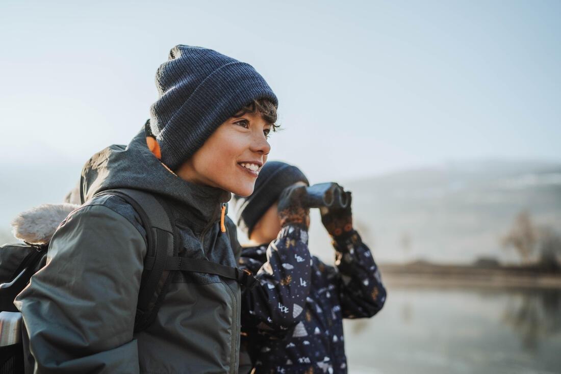 BLACK KIDS' WARM AND WATERPROOF WINTER HIKING JACKET - SH100 -3.5آ°C - 7-15 YEARS, , large image number 12