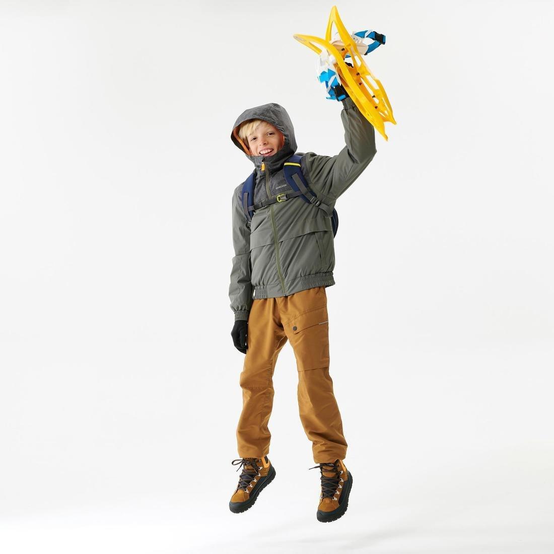 Kids Waterproof Winter Hiking Jacket Sh100 X-Warm -1C, Khaki Brown, , large image number 1