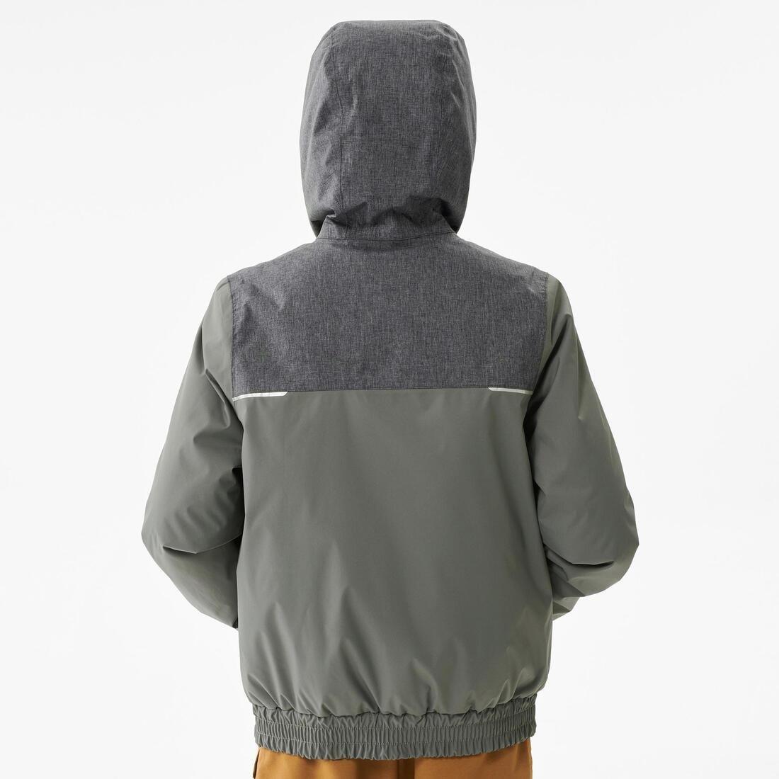 Kids Waterproof Winter Hiking Jacket Sh100 X-Warm -1C, Khaki Brown, , large image number 3