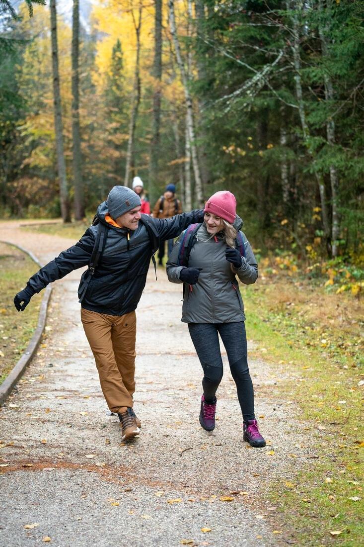 Kids Waterproof Winter Hiking Jacket Sh100 X-Warm -1C, Khaki Brown, , large image number 8