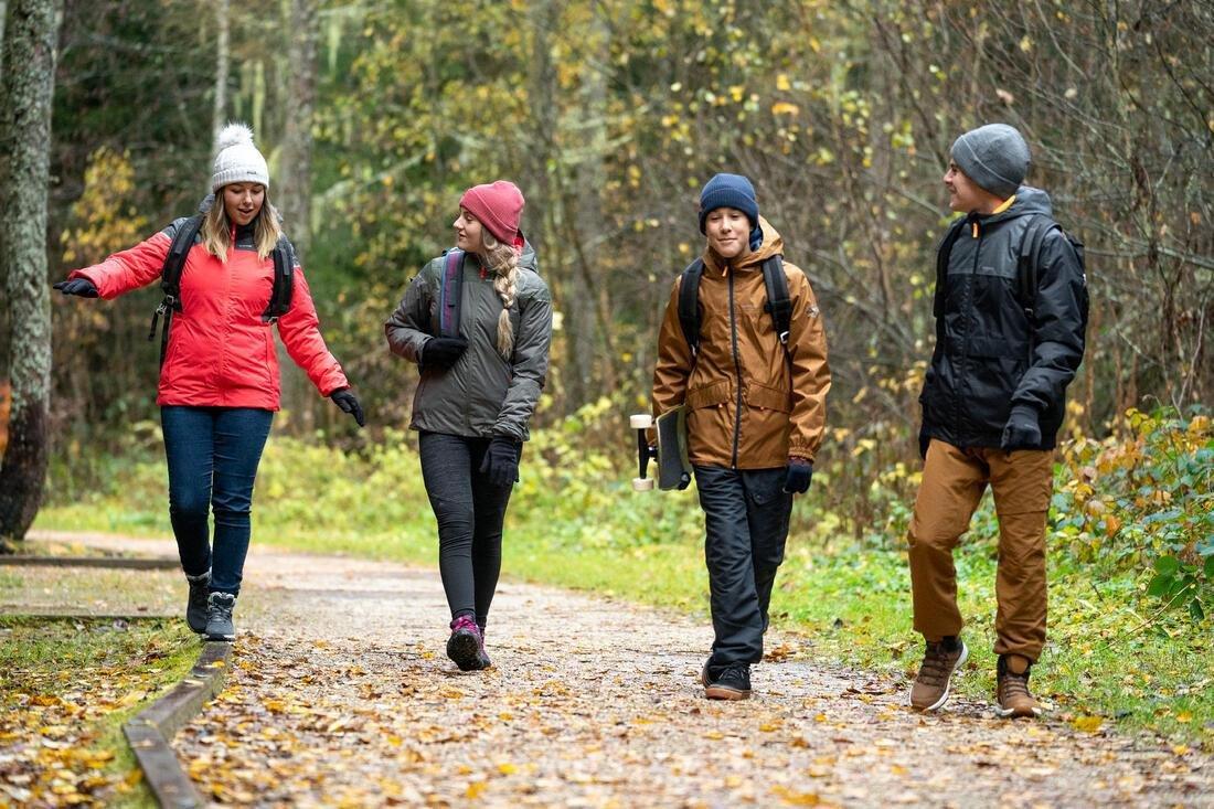 Kids Waterproof Winter Hiking Jacket Sh100 X-Warm -1C, Khaki Brown, , large image number 9