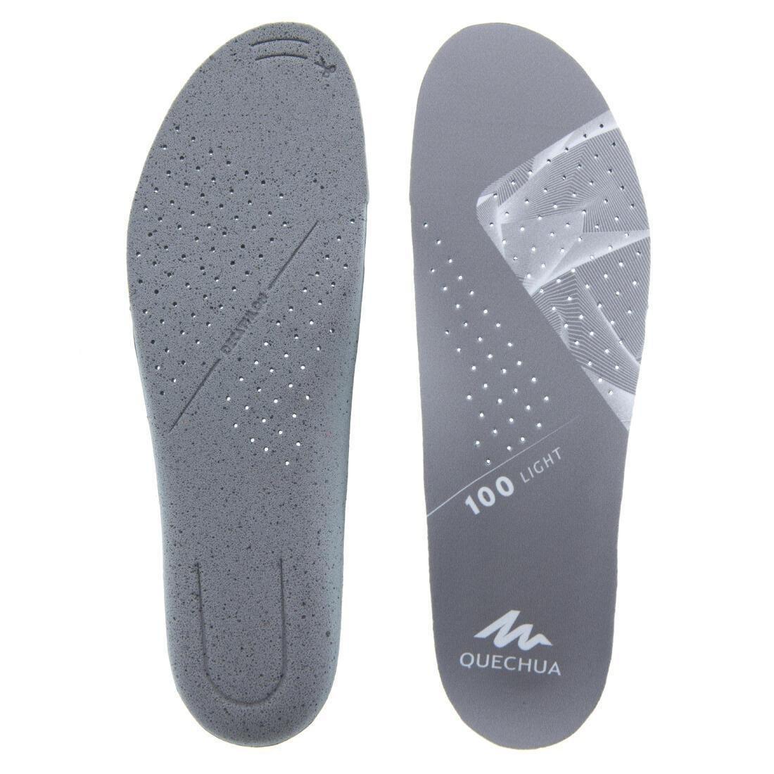 Hiking Insoles, HIKE 100, Pewter, No Color, large image number 0