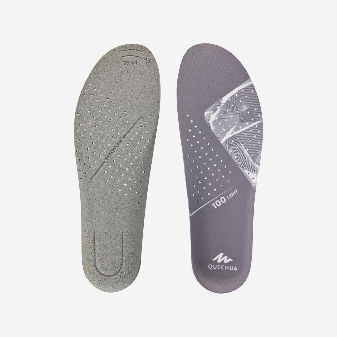 Hiking Insoles, HIKE 100, Pewter, No Color, large image number 10
